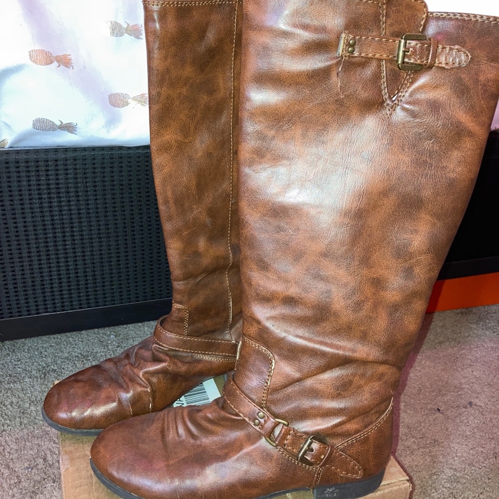 Tall brown boots